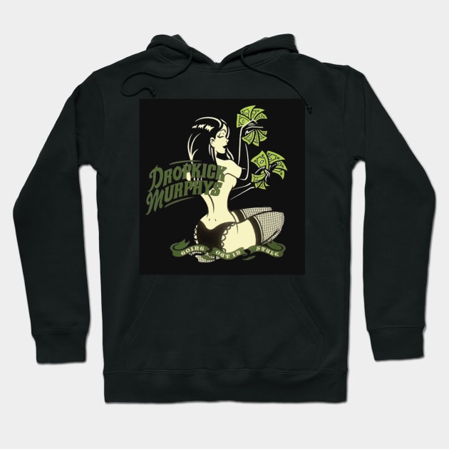 Dropkick Murphys Bagpipes and Distortion Hoodie by Crazy Frog GREEN